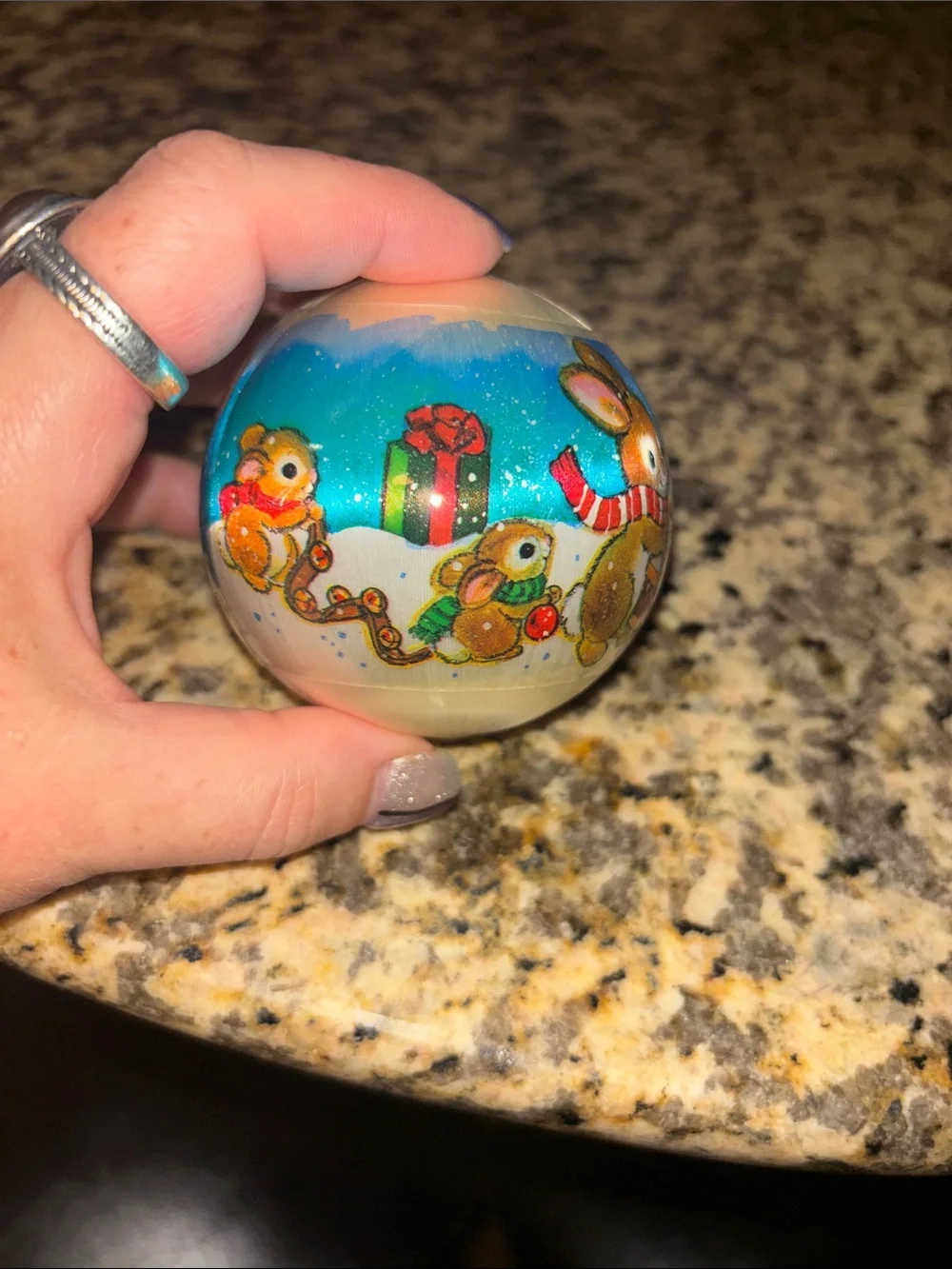 Vintage Holiday Greetings Ornament